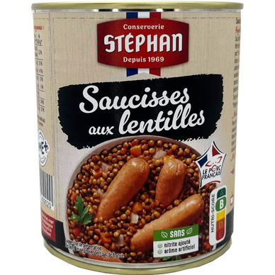 Saucisses aux lentilles STEPHAN Boîte de 840g