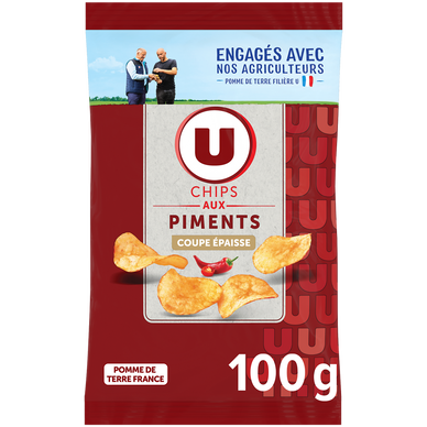 Chips chaudron aux piments U 100g