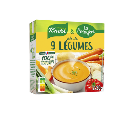 Velouté de 9 légumes KNORR & LA POTAGERE 2x30cl
