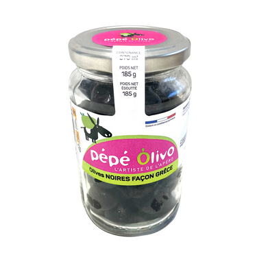 Olives Noires Façon Grèce 185g