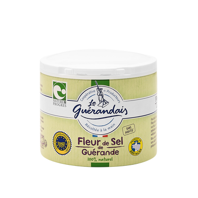 Fleur de sel IGP nature et progrès LE GUERANDAIS, boîte de 125g