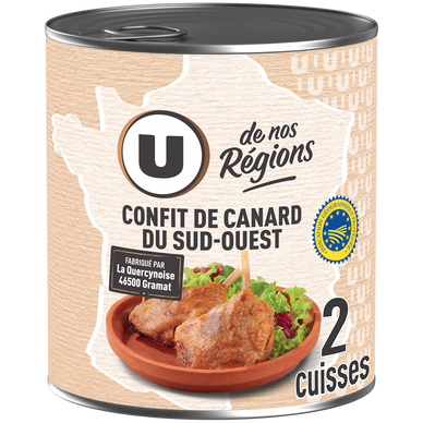 Confit de canard 2 cuisses igp boîte 4/4