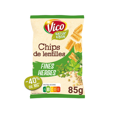 Chips de lentilles et fines herbes Natur'& bon VICO, 85g