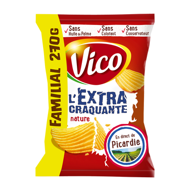 Chips extra craquantes nature VICO, 270g