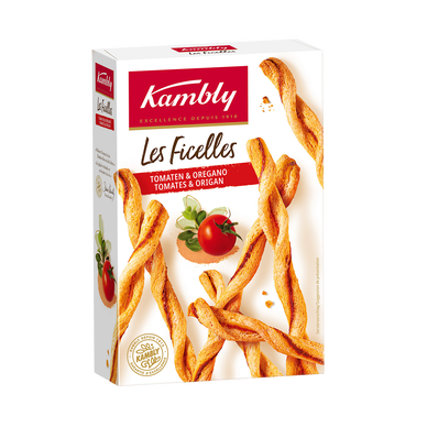 Biscuits apéritifs Ficelles à la tomate et Origian KAMBLY 100g