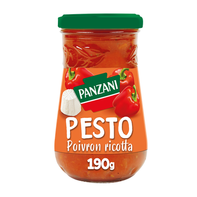 Sauce Pesto poivron ricotta et tomate d'Italie PANZANI - 190g