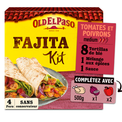 Kit fajitas tomates poivrons OLD EL PASO 500g