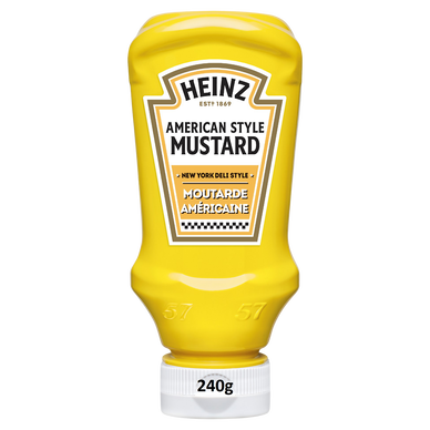 Moutarde Yellow mustard classic HEINZ, flacon souple de 240g