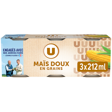 Maïs doux en grains - 3 boîtes de 140g