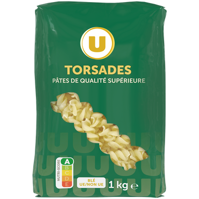 Pâtes torsade qualité supérieure  paquet de 1kg