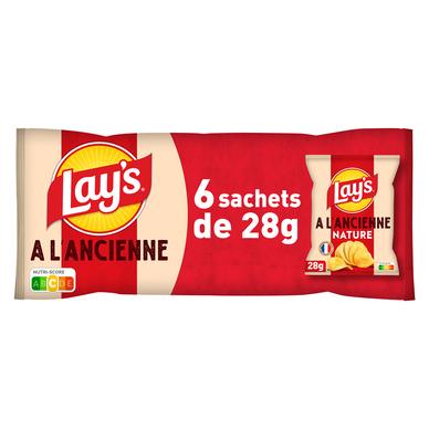 Chips à l'Ancienne Saveur Nature - LAY'S - Multipack 6x28g