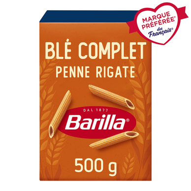 Pâtes Penne Rigate au blé complet Integrale BARILLA - 500g