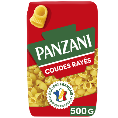 Pâtes COUDES RAYES blé Français PANZANI - 500g