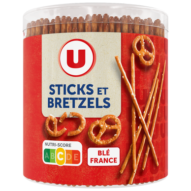 Sticks & bretzels salés, tubo 300g