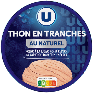 Thon en tranche naturel pêché ligne  112g