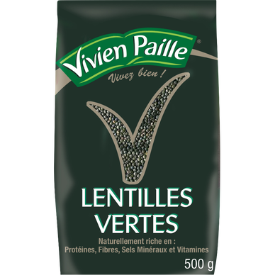 Lentilles vertes VIVIEN PAILLE, paquet 500g
