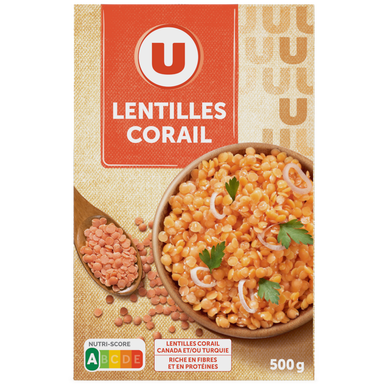 Lentilles corail, étui 500g