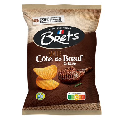 Chips saveur côte de boeuf grillée BRET'S paquet 125g