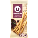 Gressins huile d'olive vierge extra et olives noires 125g