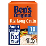 Riz Long grain cuisson rapide 10min BEN'S ORIGINAL - Sachets 5x200g (1kg)