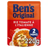 Riz cuisiné Tomate à l'Italienne express 2min BEN'S ORIGINAL - Sachetmicro-ondable 220g