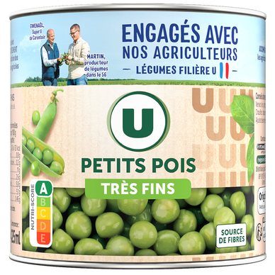 Petits pois très fins - Boîte de 280g net égoutté
