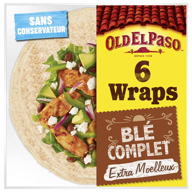 Wraps de blé complet x6 OLD EL PASO 350g
