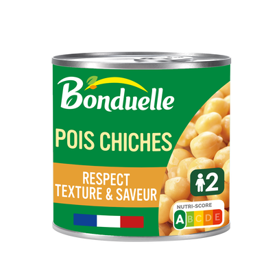 Pois chiches très peu de jus BONDUELLE - Boîte 265g