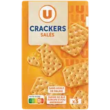 Biscuits apéritifs Crackers apéritif salés, paquet 3x100g