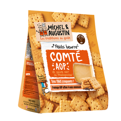 Petits beurres apéritif au comté et au poivre MICHEL & AUGUSTIN, 100g