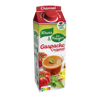 Gaspacho Original Tomates France Plein champ KNORR & LA POTAGERE, Brique 1L