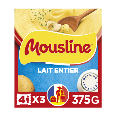 Purée lait MOUSLINE, 3 sachets pour 4 personnes (3x125g) 375g