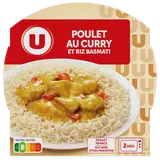 Plat cuisiné Emincé de poulet au curry et riz barquette 300g