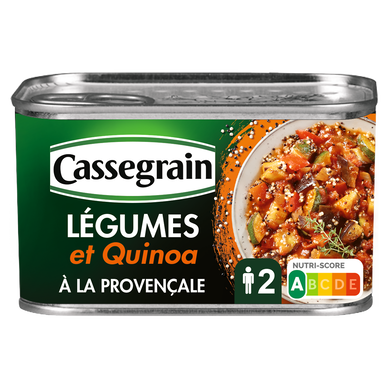 Légumes et quinoa à la Provençale CASSEGRAIN boite 1/2 375g