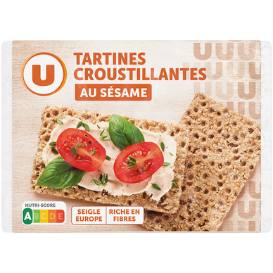 Tartines croustillantes seigle et sésame 250g