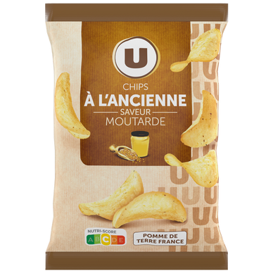 Chips à l'ancienne saveur moutarde  paquet de 135g