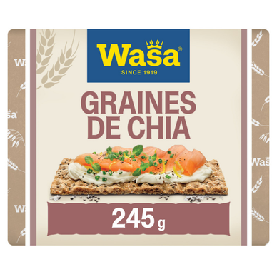 Biscottes Croustillantes Sensation aux graines de chia & touche de selWASA - 245g