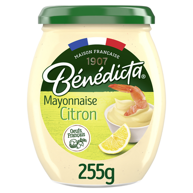 Mayonnaise citron BENEDICTA, bocal 255g