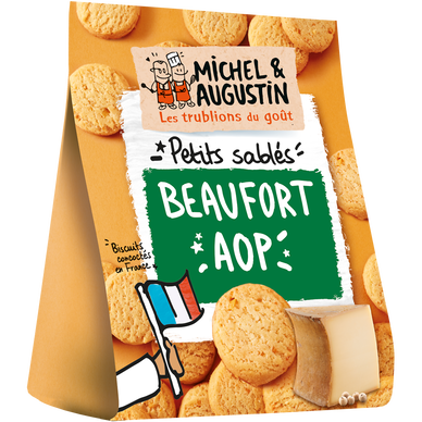 Petits sablés apéritifs au Beaufort et pointe de poivre MICHEL & AUGUSTIN, 100g