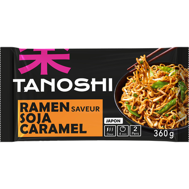 Nouilles Ramen au soja et caramel TANOSHI, 360g