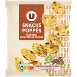 Snacks poppés lentilles pois cassés et quinoa, sachet 70g