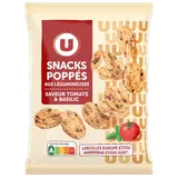 Biscuit apéritif Snacks poppes saveur tomate ail basilic, sachet de 70g