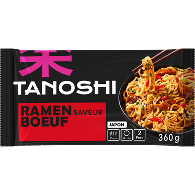 Ramen au boeuf TANOSHI, 360g