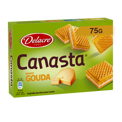 Biscuits apéritifs Canasta apéritif au gouda DELACRE, boîte de 75g