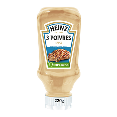 Sauce 3 poivres HEINZ, 220ml