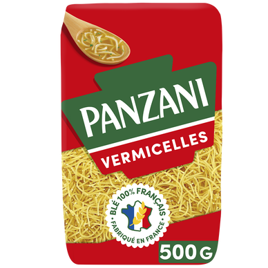 Pâtes VERMICELLES pour potage blé Français PANZANI - 500g