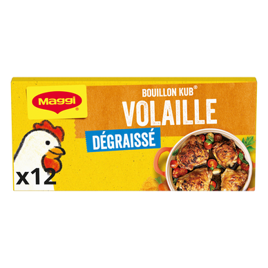 Bouillon cube volaille dégraissé MAGGI, boite de 12 cubes, 120g