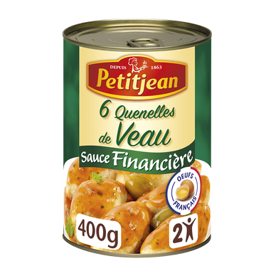 Quenelle de veau sauce financière PETIT JEAN, boîte de 400g