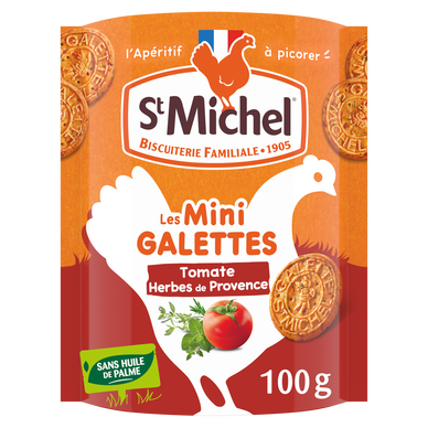 Gâteau apéritif Mini Galette tomates herbe de provence - ST MICHEL - 100g