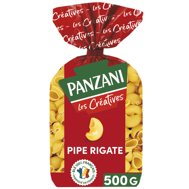 Pâtes PIPE RIGATE les Créatives blé Français PANZANI - 500g